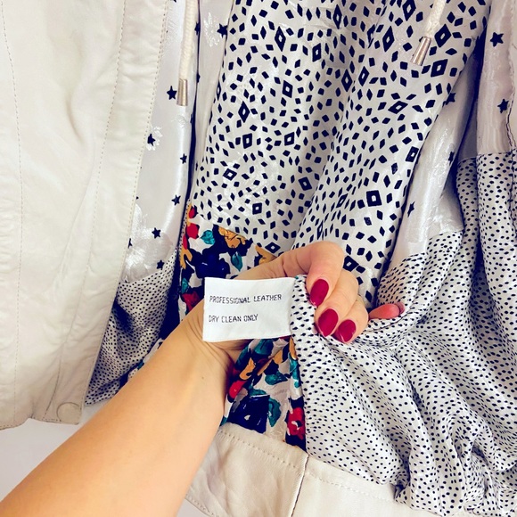 ✨Host Pick✨Unique Vintage 80’s leather bomber jacket - Picture 5 of 8